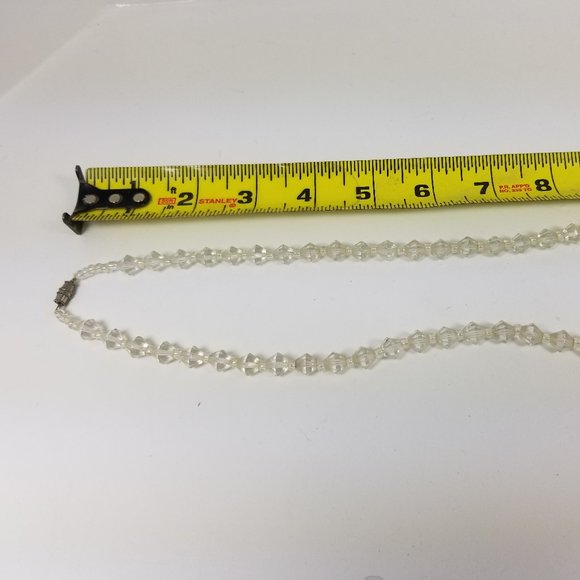 Jewelry 195s Vintage Crystal Clear Bead Necklace Poshmark